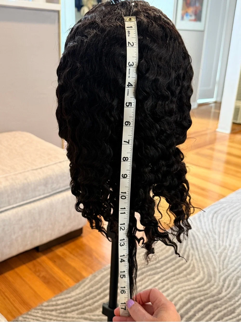 14” Kinky Curly Half Wig Human Hair 3 In 1 Seamless Flip Over 200% Density #100